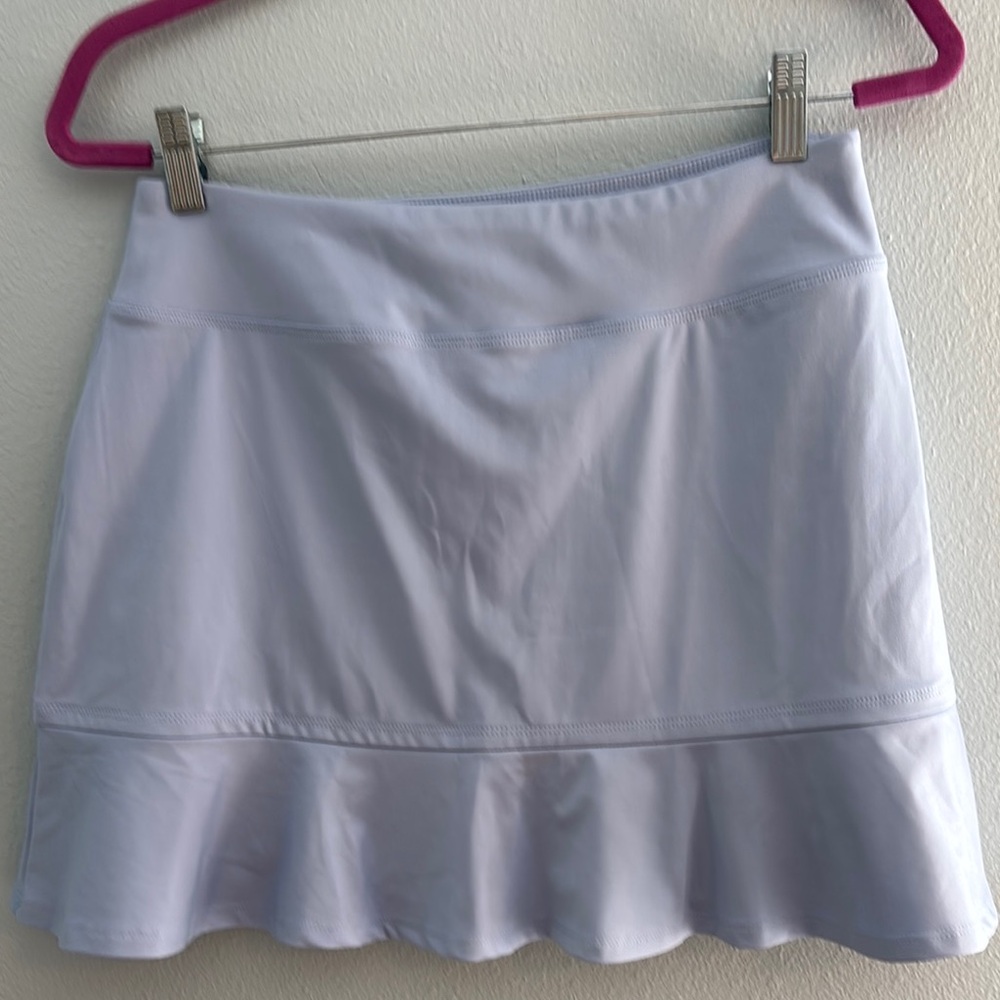 Tommy Bahama Light Blue Bubble Mini Skort with Ruffled Hem